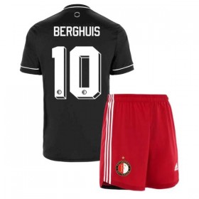 Jalkapallo Pelipaidat Feyenoord Rotterdam Steven Berghuis 10 Lasten Vieraspaita 2020-2021 Lyhythihainen